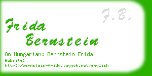 frida bernstein business card